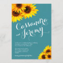 Search for teal sunflower wedding invitations Yellow