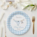 Search for western baby shower plates Gingham