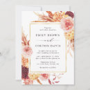 Search for pink and orange wedding invitations Watercolor floral