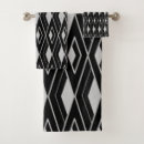 Search for black and white abstract bath towels Gray