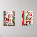 Search for vintage reindeer art Santa