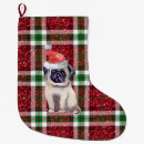 Search for pug christmas stockings Xmas