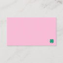 Search for lucky business cards Four leaf clover