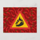 Search for warning sign postcards Red