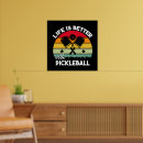 Search for funny pickleball posters Retro