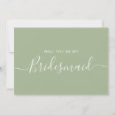 Search for sage green bridesmaid cards Stylish trendy typography