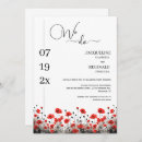Search for red black wedding invitations Wildflower