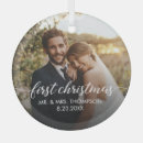 Search for glass ornaments First christmas married