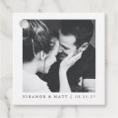Search for photo wedding favor tags Black and white
