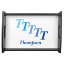 Search for letter serving trays Initials