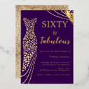 Search for purple 60th birthday invitations Elegant