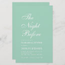 Search for mint rehearsal dinner invitations Calligraphy