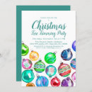 Search for tree trimming party invitations Cute