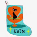 Search for black cat christmas stockings Mid century modern