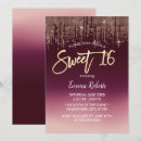 Search for burgundy sweet 16 invitations Modern
