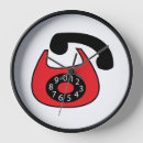 Search for retro telephone clocks Black