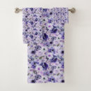 Search for purple flowers bath towels Modern