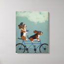 Search for basset hound gifts Dogs on bicycles