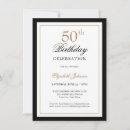 Search for gold and white 50th birthday invitations Fifty