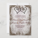 Search for two hearts wedding invitations Rustic