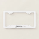 Search for black and white license plate frames Minimalist