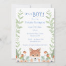 Search for fox baby boy shower invitations Its a boy