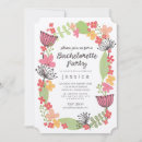 Search for floral bachelorette party invitations Wreath