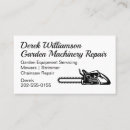 Search for machinery business cards Chainsaw