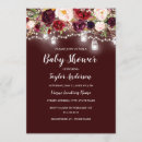 Search for burgundy baby shower invitations String lights