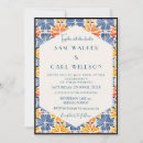 Search for blue flower border wedding invitations Classic