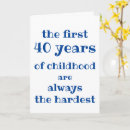 Search for funny 40th birthday cards Typography