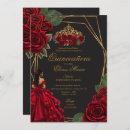 Search for black and red birthday invitations Mis quince anos