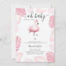 Search for pink flamingo baby shower invitations Watercolor