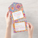 Search for teal and pink wedding invitations Bright