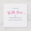 Search for handmade with love business cards Simple