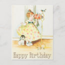 Search for vintage cat birthday cards Girl
