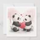 Search for panda valentines day cards Watercolor