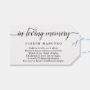 Search for candle favor tags Celebration of life