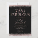 Search for pink and black 50th birthday invitations Fifty and fabulous