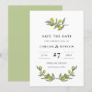 Search for olive branch save the dates Greenery