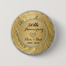 Search for 50th wedding anniversary buttons Elegant
