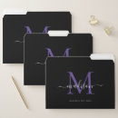 Search for lavender folders Monogrammed