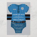 Search for police baby shower invitations Blue