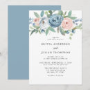 Search for dusty blue and blush wedding invitations Rustic