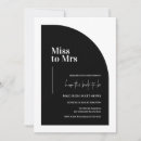 Search for miss to mrs invitations Black and white