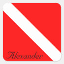 Search for scuba diving stickers Red