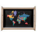 Search for world map serving trays Geography