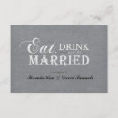Search for eat drink and be married invitations white