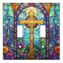 Search for stained glass light switch covers Religious
