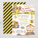 Search for bulldozer birthday invitations Close the road